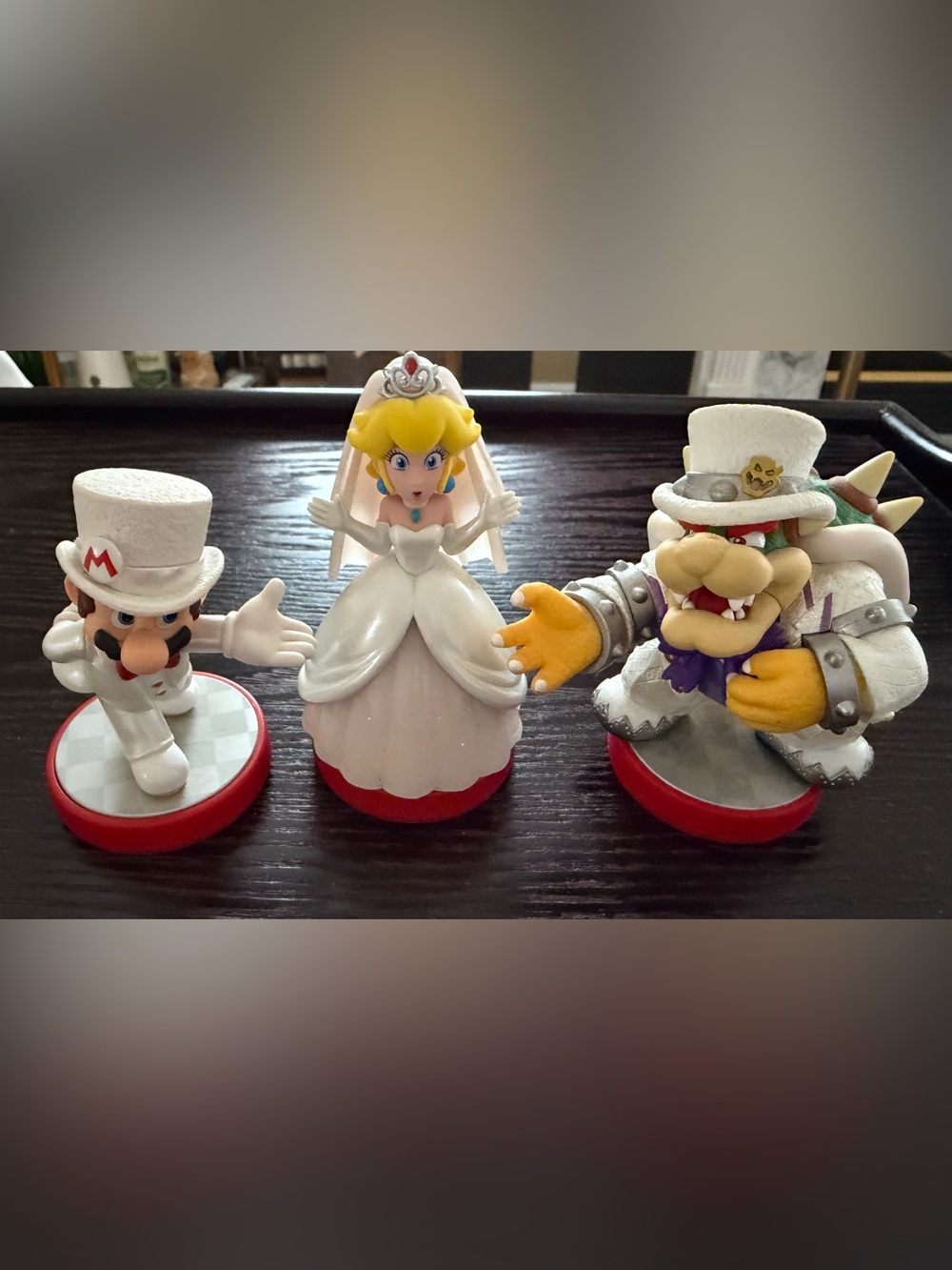 Nintendo Amiibo Super Mario Odyssey Wedding Set Mario Peach Bowser 3 Pack Loose